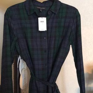 Banana republic button up flannel dress